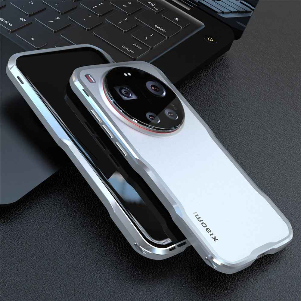 LUPHIE For Xiaomi 17 Ultra 5G Case Metal Bumper Frame Shockproof Phone Cover - Silver