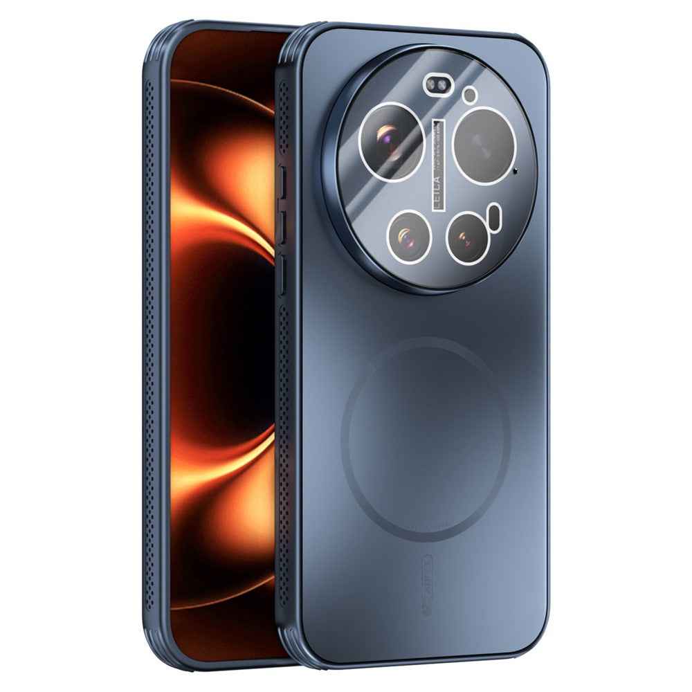 ABEEL For Xiaomi 17 Ultra 5G Magnetic Case TPU PC Cooling Matte Phone Back Cover with Lens Film - Blue