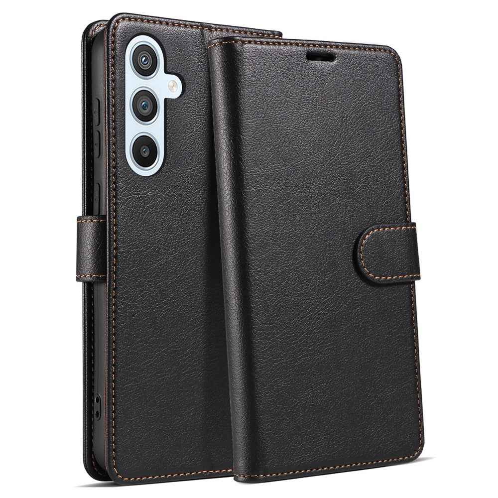 For Samsung Galaxy A57 5G Case Magnetic RFID Blocking Leather Phone Wallet Cover - Black