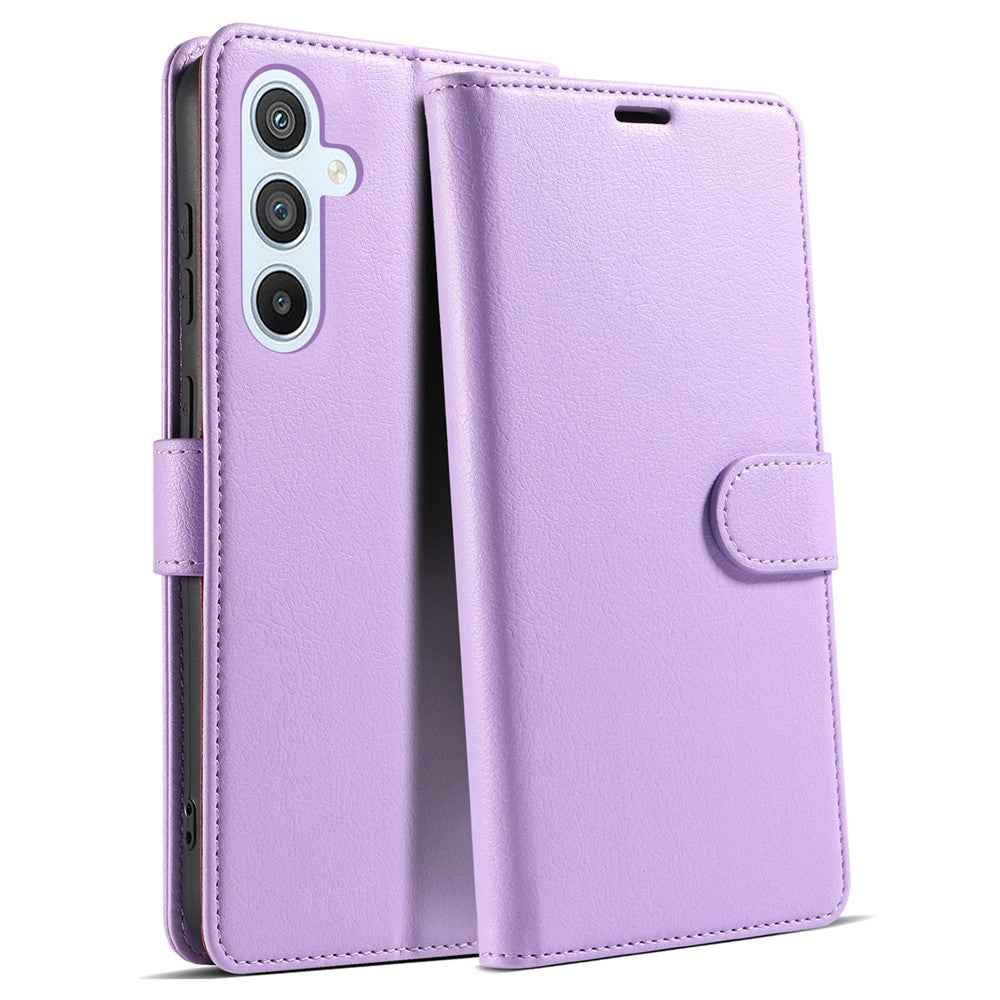 For Samsung Galaxy A57 5G Case Magnetic RFID Blocking Leather Phone Wallet Cover - Purple