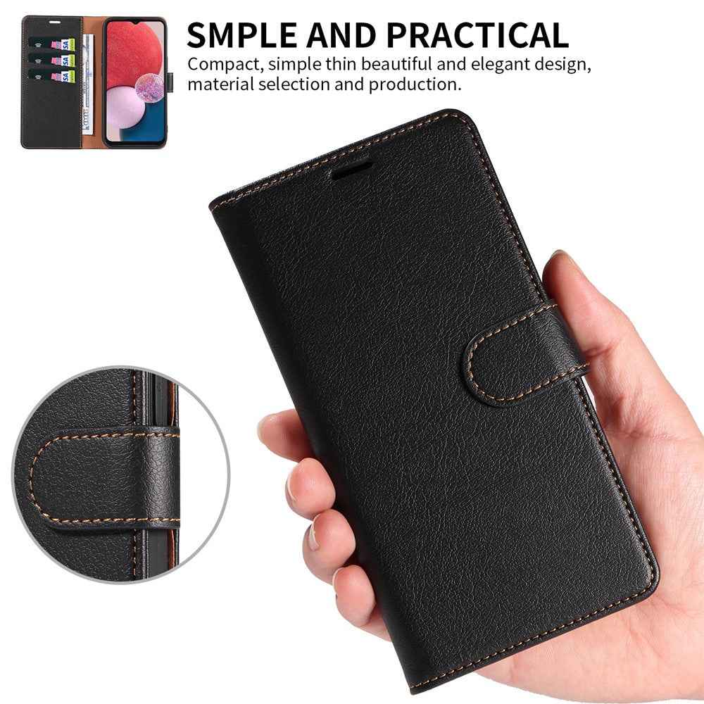 For Samsung Galaxy A57 5G Case Magnetic RFID Blocking Leather Phone Wallet Cover - Brown