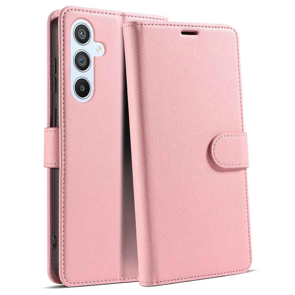 For Samsung Galaxy A57 5G Case Magnetic RFID Blocking Leather Phone Wallet Cover - Pink