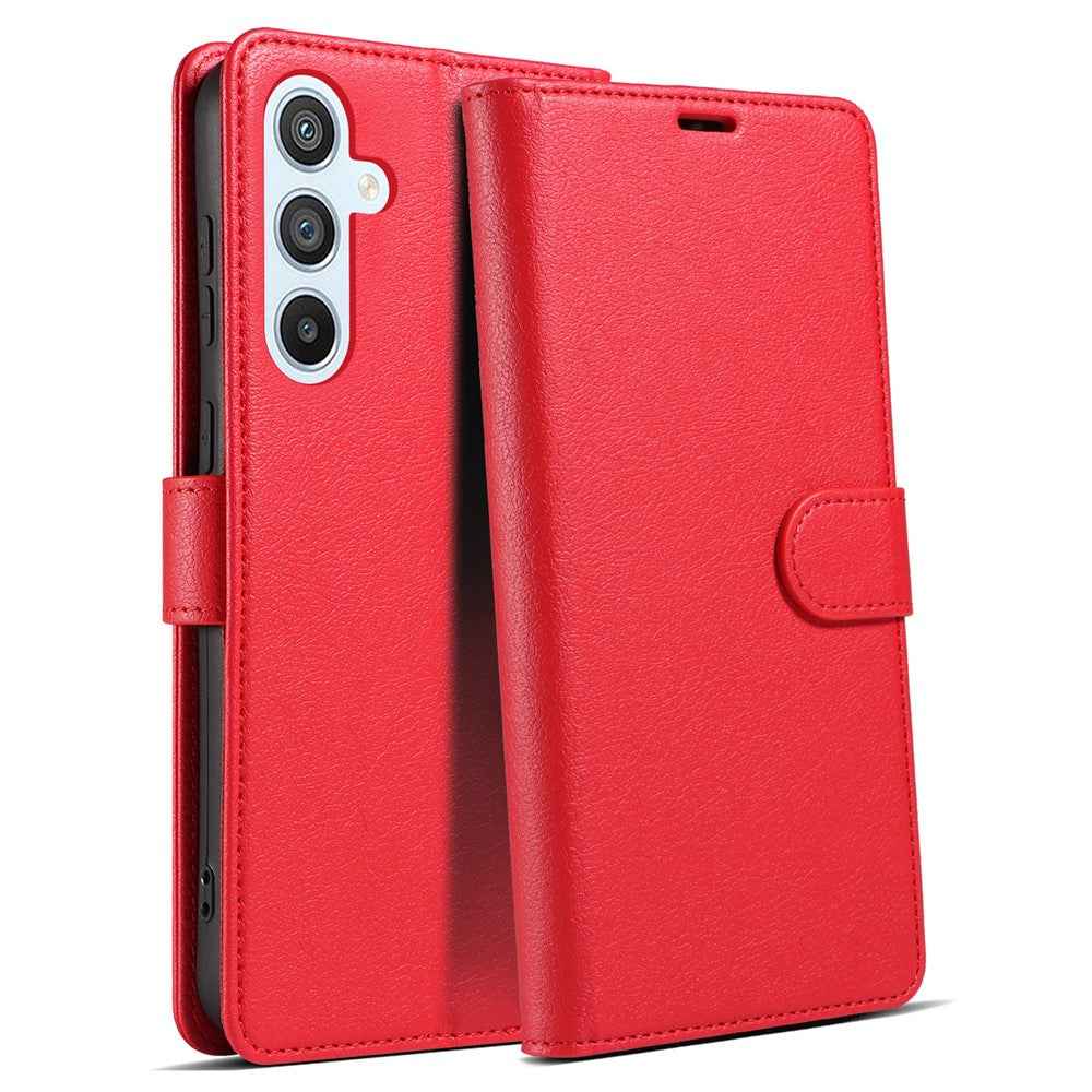 For Samsung Galaxy A57 5G Case Magnetic RFID Blocking Leather Phone Wallet Cover - Red