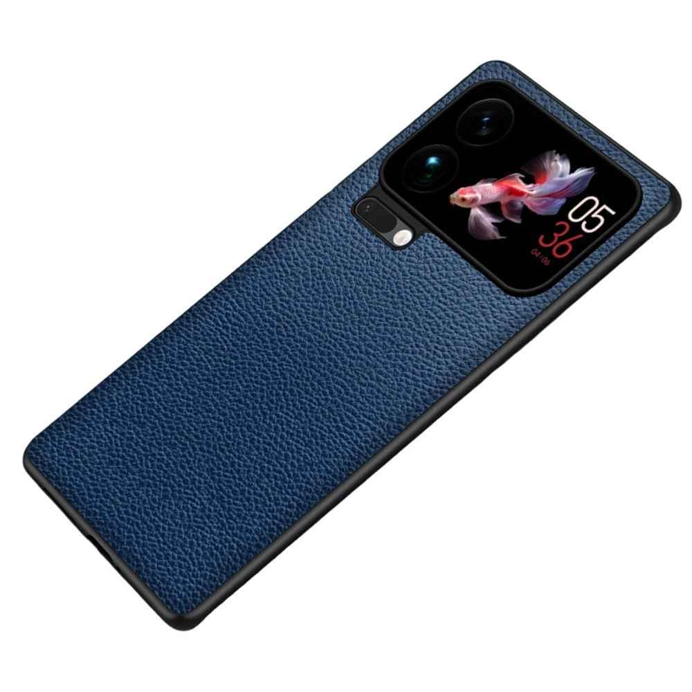 For Xiaomi 17 Pro Case Litchi Texture PU Leather Coated PC + TPU Protective Phone Back Cover - Blue