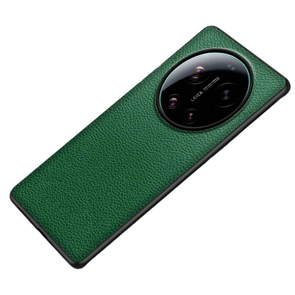 For Xiaomi 17 Ultra 5G Case Litchi Texture PU Leather Coated PC + TPU Protective Phone Back Cover - Green