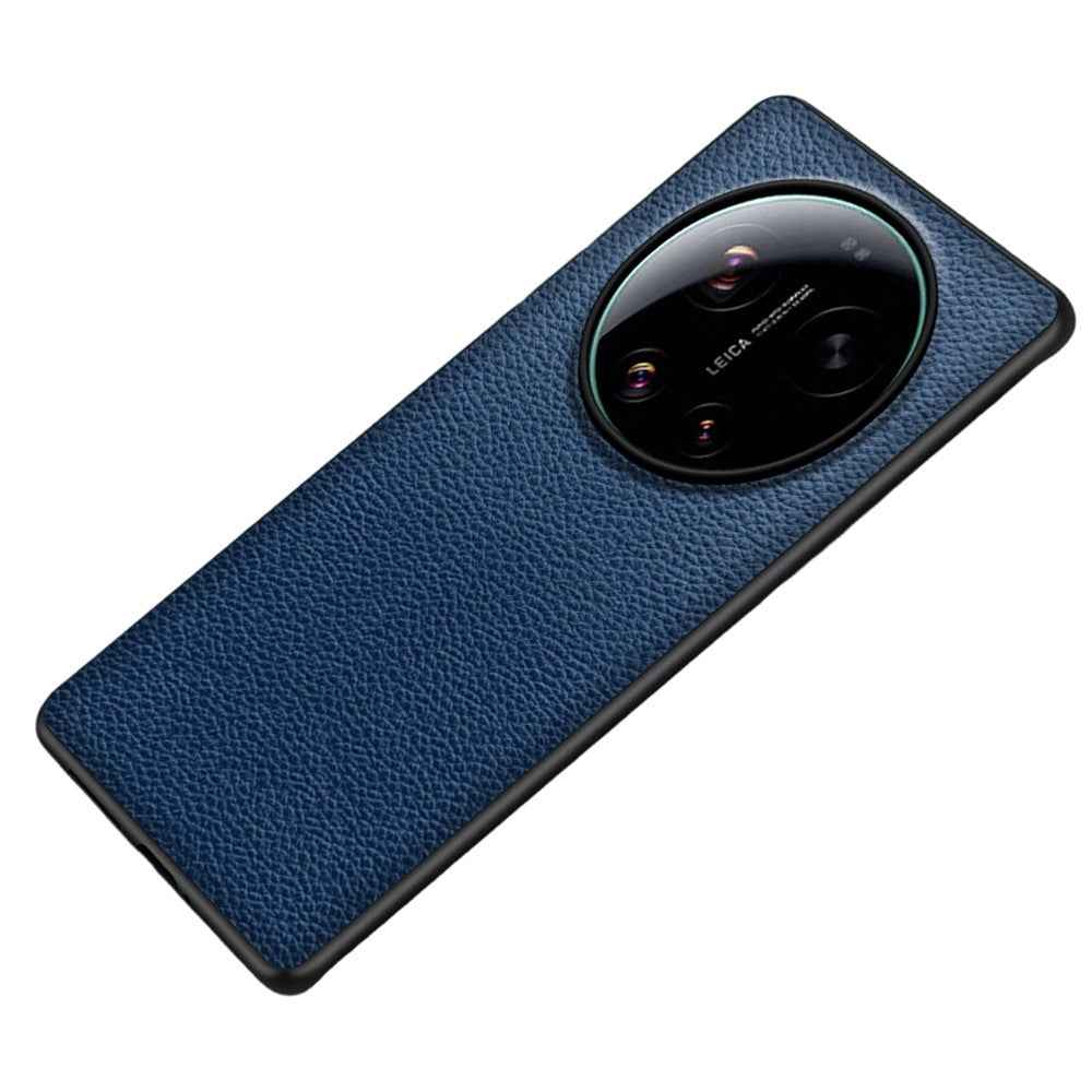 For Xiaomi 17 Ultra 5G Case Litchi Texture PU Leather Coated PC + TPU Protective Phone Back Cover - Blue