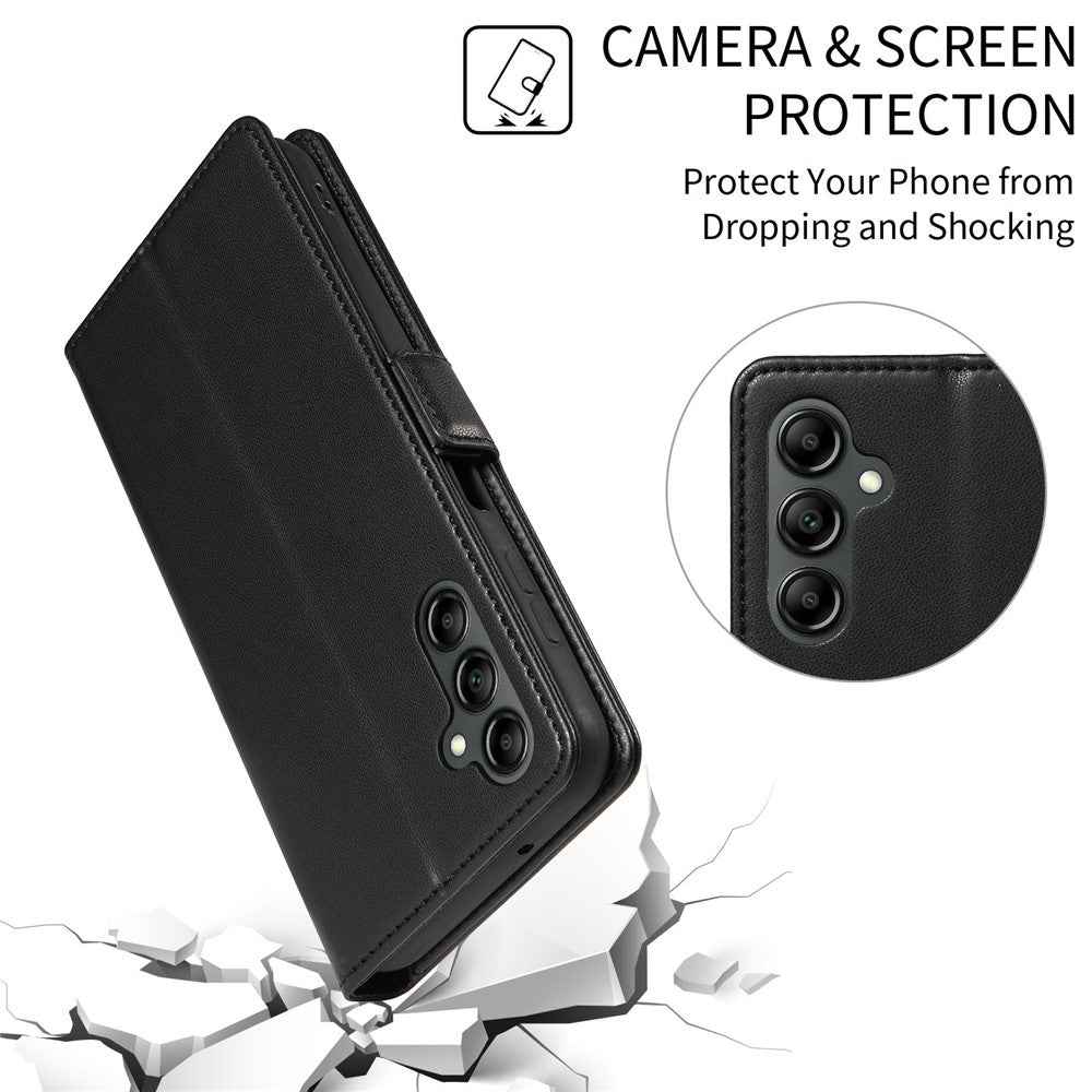For Samsung Galaxy A57 5G Case Side Magnetic Clasp RFID Blocking Leather Phone Wallet Cover - Purple
