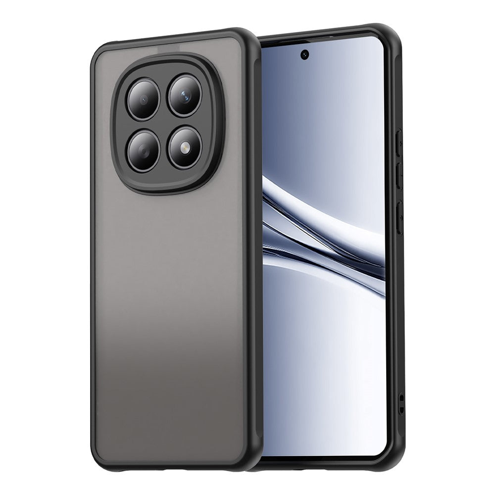 For Xiaomi Poco M8 5G / Redmi Note 15 5G (Global) / 15 4G (Global) Case Drop Proof Airbags Frosted Translucent PC + TPU Phone Back Cover - Black
