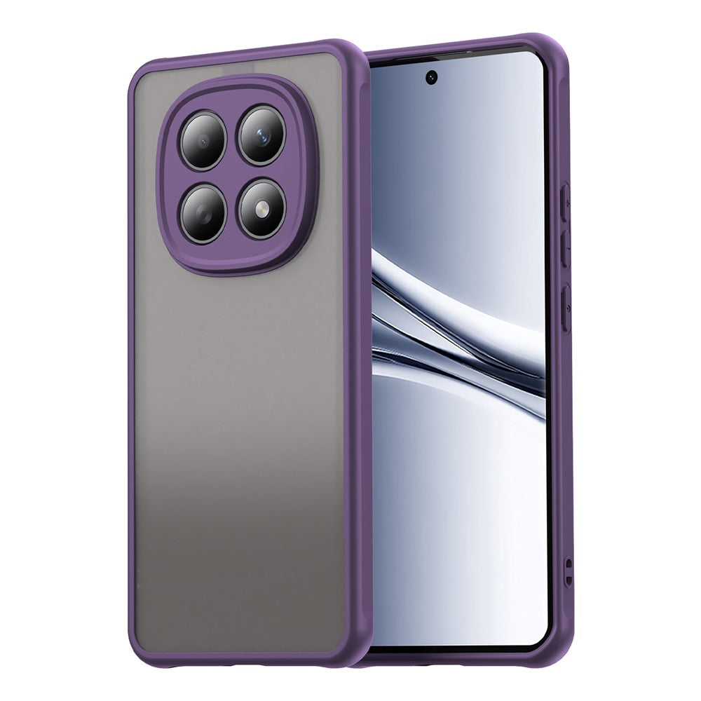 For Xiaomi Poco M8 5G / Redmi Note 15 5G (Global) / 15 4G (Global) Case Drop Proof Airbags Frosted Translucent PC + TPU Phone Back Cover - Purple