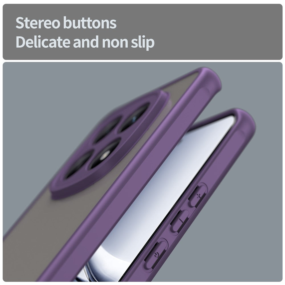 For Xiaomi Poco M8 5G / Redmi Note 15 5G (Global) / 15 4G (Global) Case Drop Proof Airbags Frosted Translucent PC + TPU Phone Back Cover - Purple