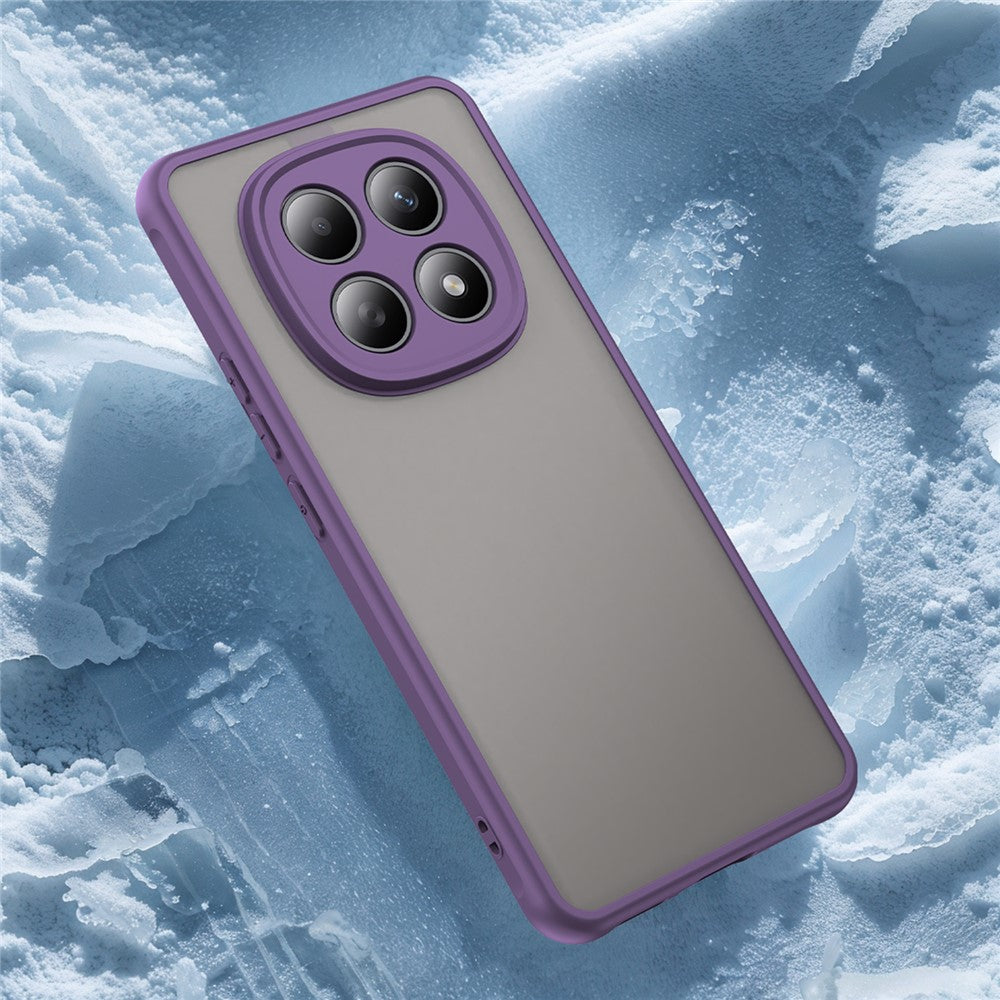 For Xiaomi Poco M8 5G / Redmi Note 15 5G (Global) / 15 4G (Global) Case Drop Proof Airbags Frosted Translucent PC + TPU Phone Back Cover - Purple