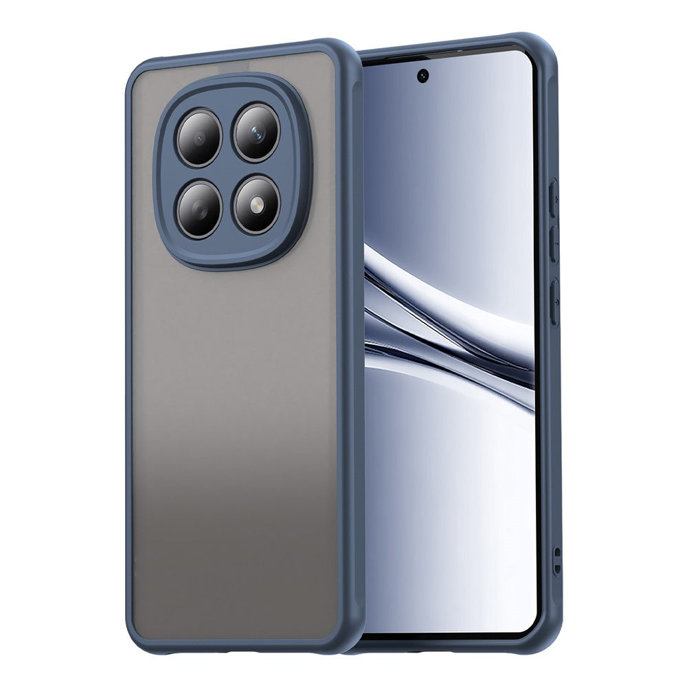 For Xiaomi Poco M8 5G / Redmi Note 15 5G (Global) / 15 4G (Global) Case Drop Proof Airbags Frosted Translucent PC + TPU Phone Back Cover - Blue
