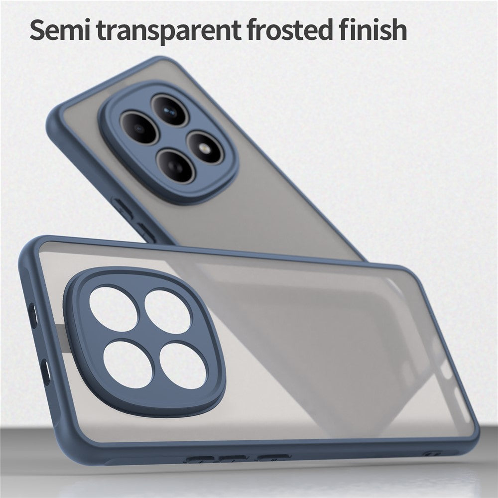 For Xiaomi Poco M8 5G / Redmi Note 15 5G (Global) / 15 4G (Global) Case Drop Proof Airbags Frosted Translucent PC + TPU Phone Back Cover - Blue