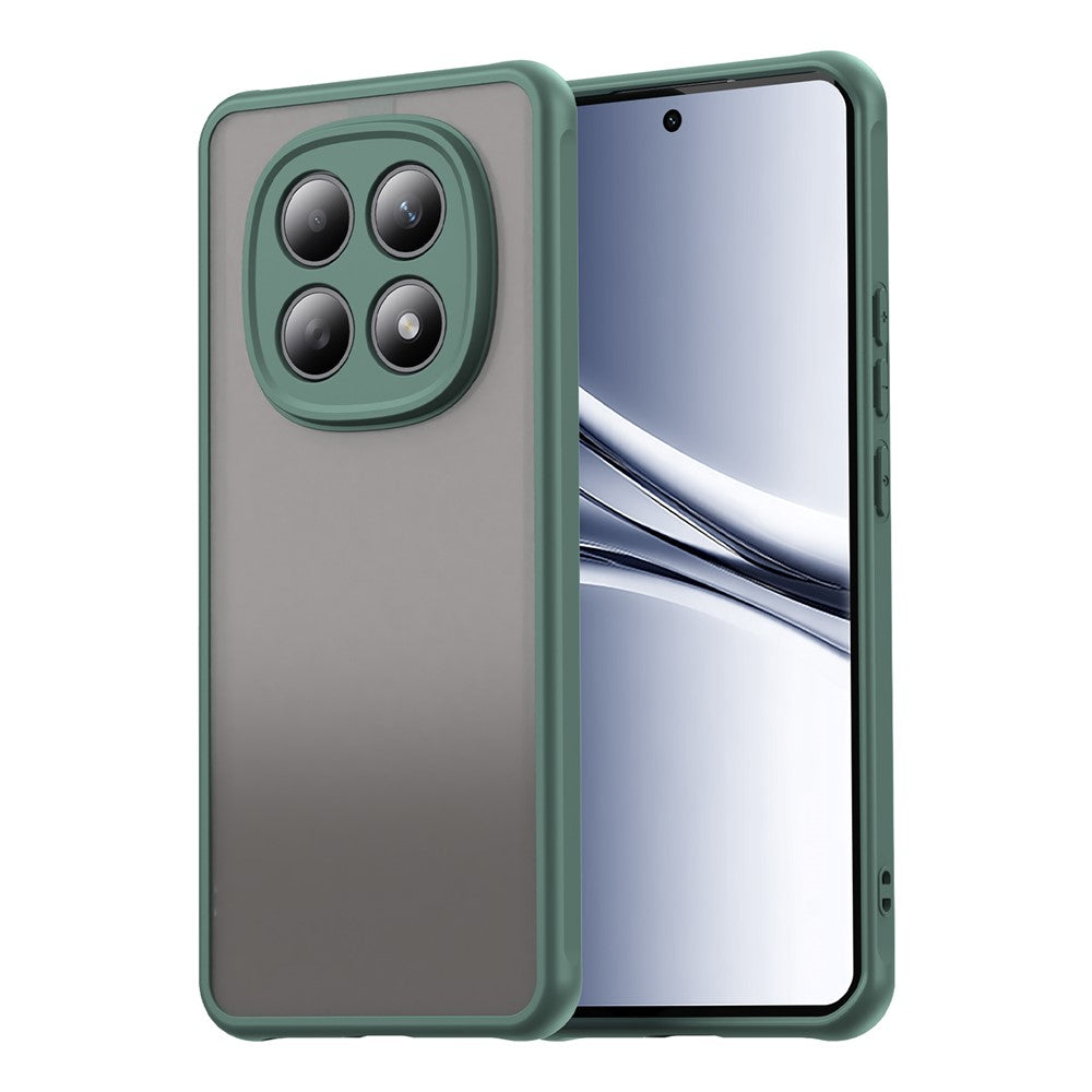 For Xiaomi Poco M8 5G / Redmi Note 15 5G (Global) / 15 4G (Global) Case Drop Proof Airbags Frosted Translucent PC + TPU Phone Back Cover - Green
