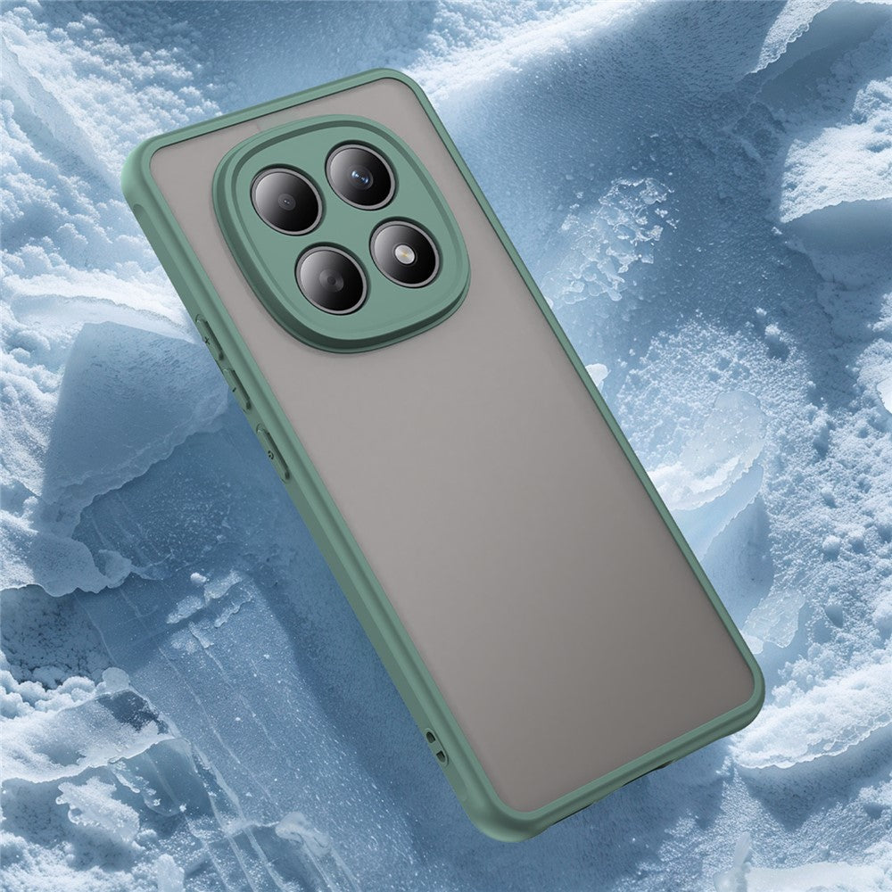 For Xiaomi Poco M8 5G / Redmi Note 15 5G (Global) / 15 4G (Global) Case Drop Proof Airbags Frosted Translucent PC + TPU Phone Back Cover - Green