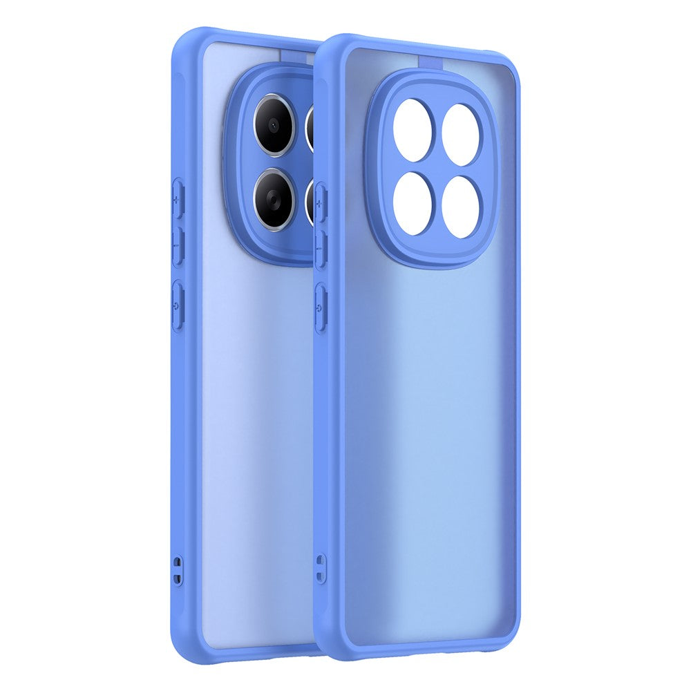 For Xiaomi Poco M8 5G / Redmi Note 15 5G (Global) / 15 4G (Global) Case Drop Proof Airbags Frosted Translucent PC + TPU Phone Back Cover - Sky Blue
