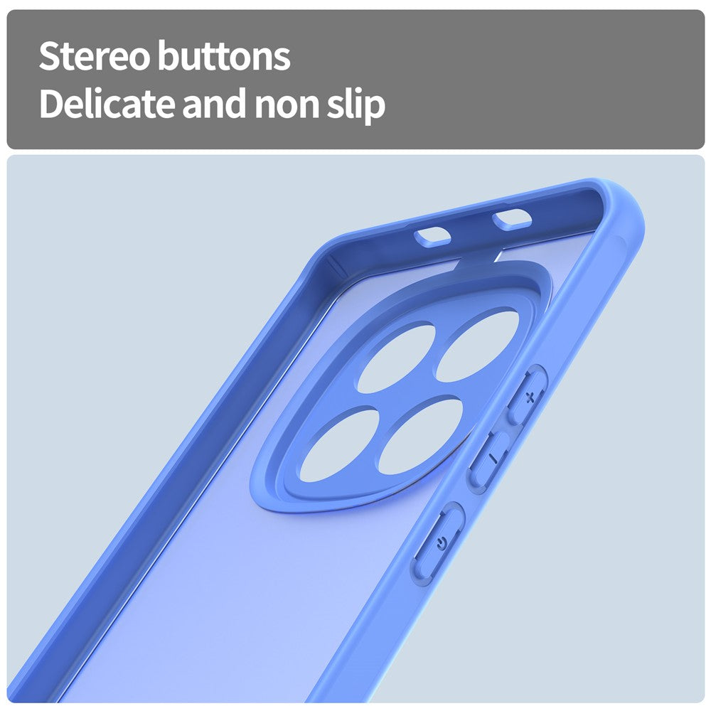 For Xiaomi Poco M8 5G / Redmi Note 15 5G (Global) / 15 4G (Global) Case Drop Proof Airbags Frosted Translucent PC + TPU Phone Back Cover - Sky Blue