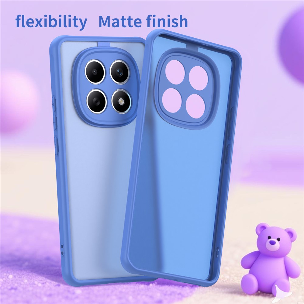 For Xiaomi Poco M8 5G / Redmi Note 15 5G (Global) / 15 4G (Global) Case Drop Proof Airbags Frosted Translucent PC + TPU Phone Back Cover - Sky Blue