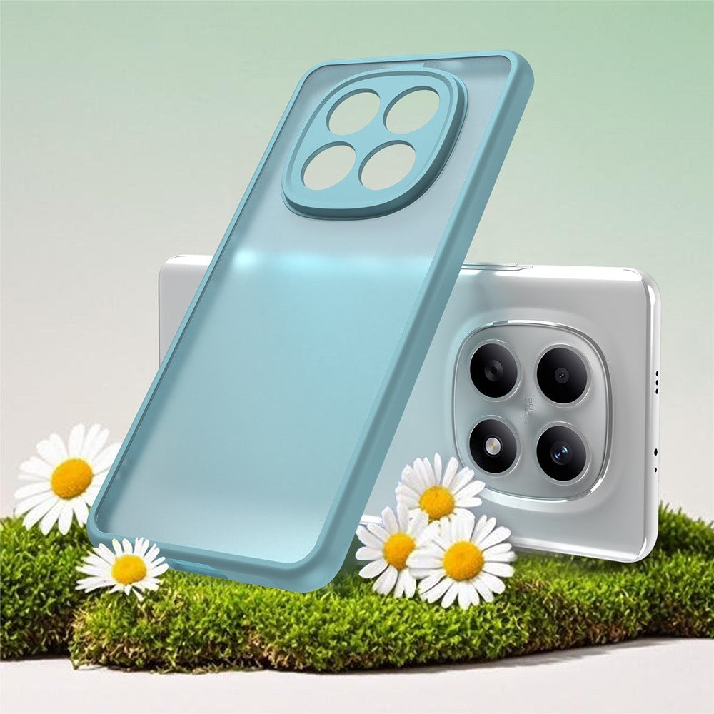 For Xiaomi Poco M8 5G / Redmi Note 15 5G (Global) / 15 4G (Global) Case Drop Proof Airbags Frosted Translucent PC + TPU Phone Back Cover - Mint Green