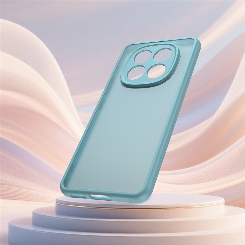 For Xiaomi Poco M8 5G / Redmi Note 15 5G (Global) / 15 4G (Global) Case Drop Proof Airbags Frosted Translucent PC + TPU Phone Back Cover - Mint Green