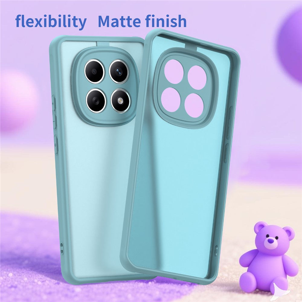 For Xiaomi Poco M8 5G / Redmi Note 15 5G (Global) / 15 4G (Global) Case Drop Proof Airbags Frosted Translucent PC + TPU Phone Back Cover - Mint Green