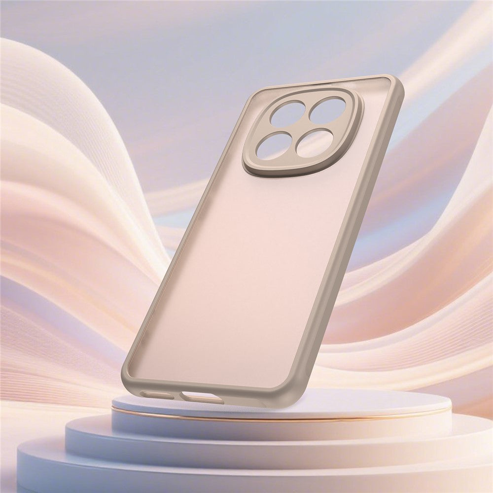 For Xiaomi Poco M8 5G / Redmi Note 15 5G (Global) / 15 4G (Global) Case Drop Proof Airbags Frosted Translucent PC + TPU Phone Back Cover - Desert Gold