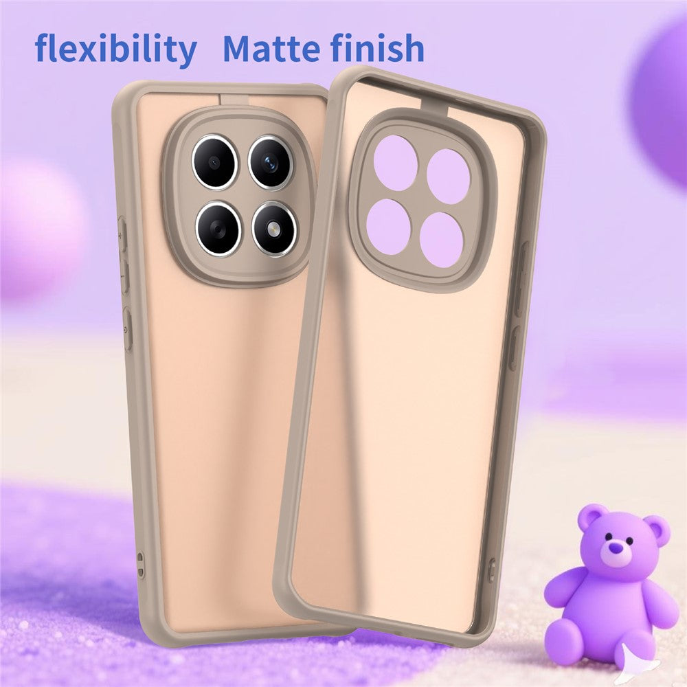 For Xiaomi Poco M8 5G / Redmi Note 15 5G (Global) / 15 4G (Global) Case Drop Proof Airbags Frosted Translucent PC + TPU Phone Back Cover - Desert Gold