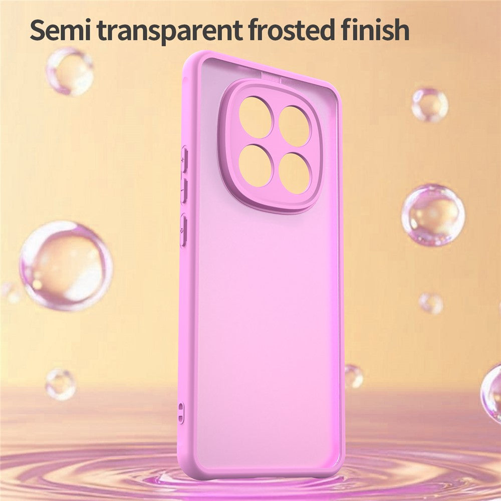 For Xiaomi Poco M8 5G / Redmi Note 15 5G (Global) / 15 4G (Global) Case Drop Proof Airbags Frosted Translucent PC + TPU Phone Back Cover - Pink