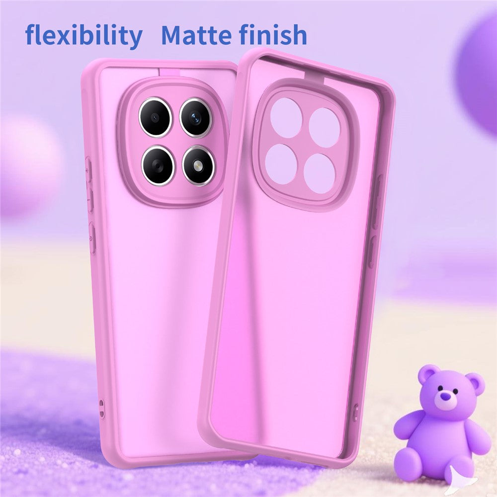 For Xiaomi Poco M8 5G / Redmi Note 15 5G (Global) / 15 4G (Global) Case Drop Proof Airbags Frosted Translucent PC + TPU Phone Back Cover - Pink