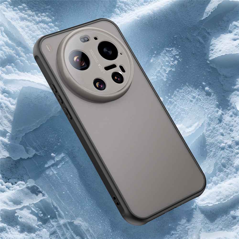 For Xiaomi 17 Ultra 5G Case Drop Proof Airbags Frosted Translucent PC + TPU Phone Back Cover - Black