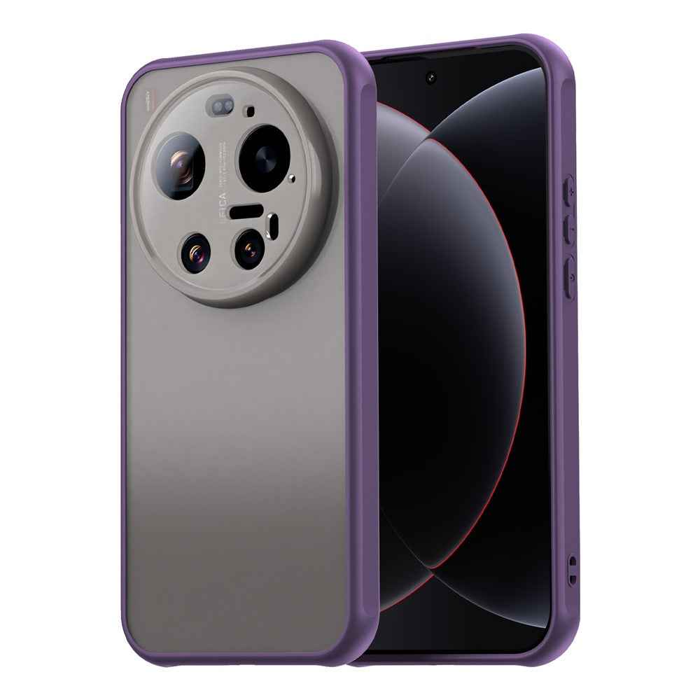 For Xiaomi 17 Ultra 5G Case Drop Proof Airbags Frosted Translucent PC + TPU Phone Back Cover - Purple