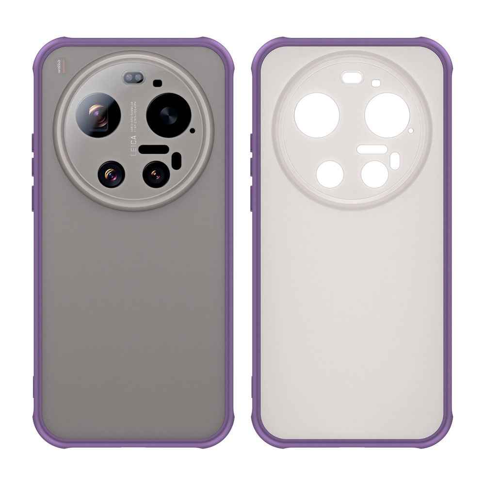 For Xiaomi 17 Ultra 5G Case Drop Proof Airbags Frosted Translucent PC + TPU Phone Back Cover - Purple