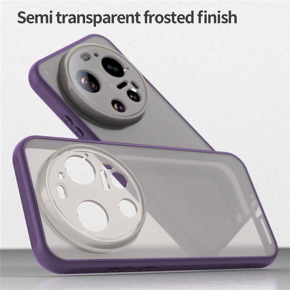 For Xiaomi 17 Ultra 5G Case Drop Proof Airbags Frosted Translucent PC + TPU Phone Back Cover - Purple