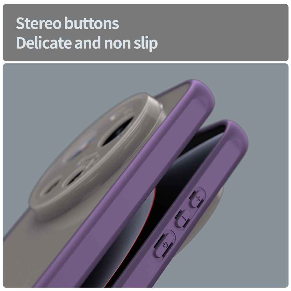 For Xiaomi 17 Ultra 5G Case Drop Proof Airbags Frosted Translucent PC + TPU Phone Back Cover - Purple