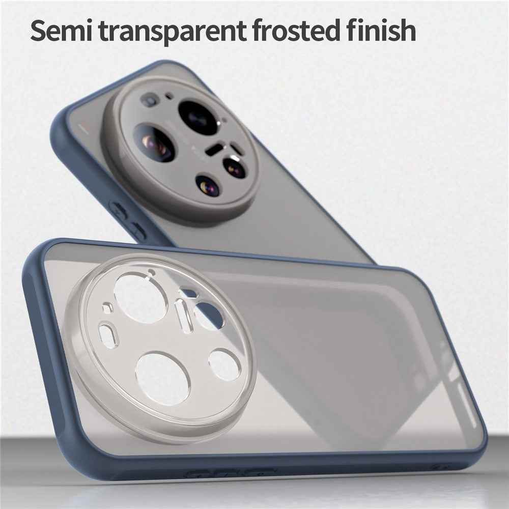 For Xiaomi 17 Ultra 5G Case Drop Proof Airbags Frosted Translucent PC + TPU Phone Back Cover - Blue