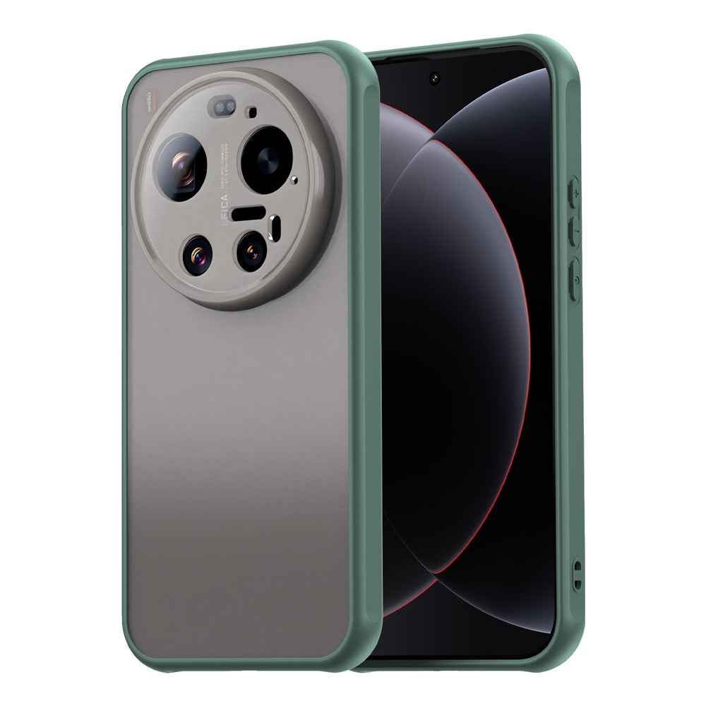 For Xiaomi 17 Ultra 5G Case Drop Proof Airbags Frosted Translucent PC + TPU Phone Back Cover - Green