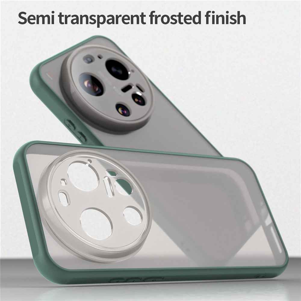 For Xiaomi 17 Ultra 5G Case Drop Proof Airbags Frosted Translucent PC + TPU Phone Back Cover - Green