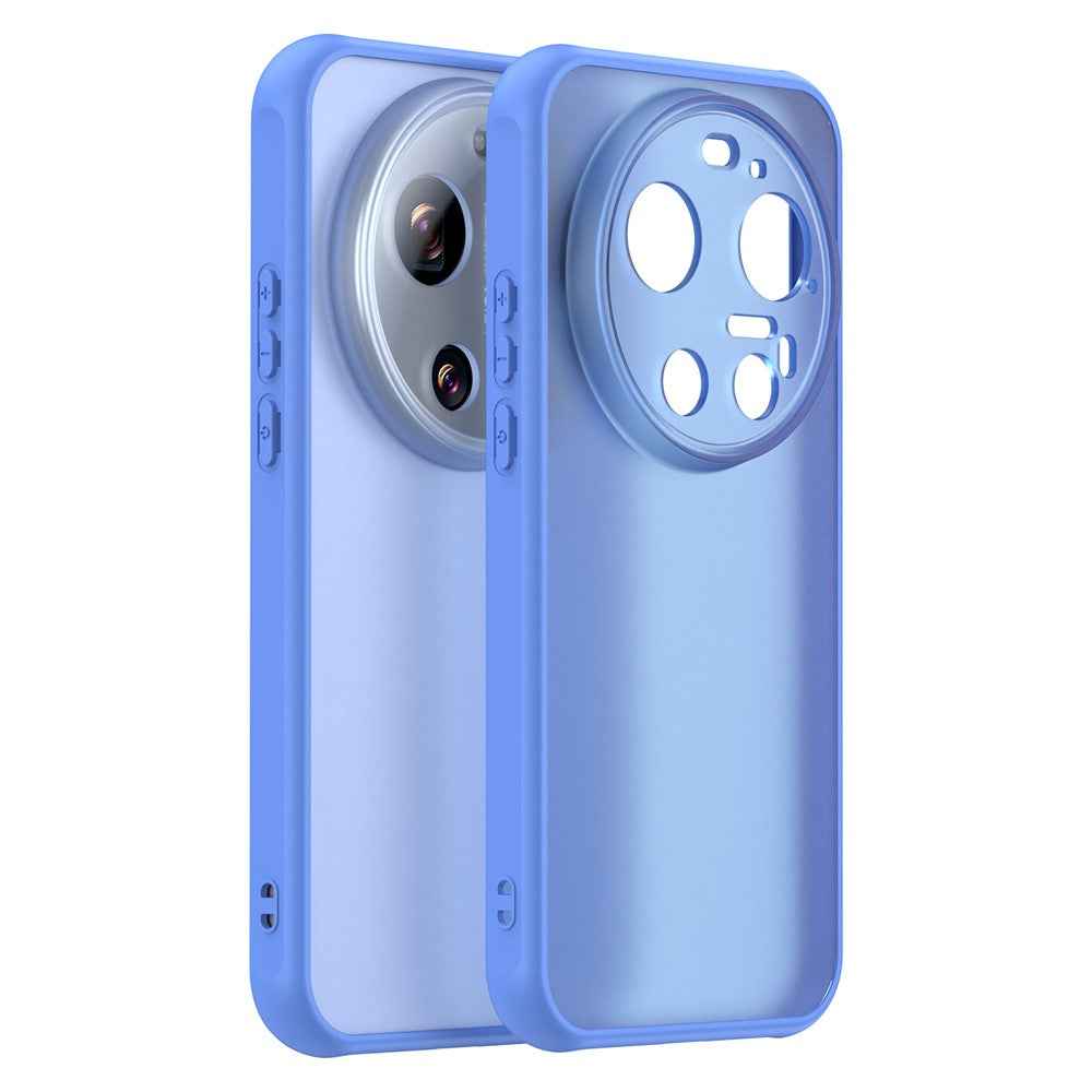 For Xiaomi 17 Ultra 5G Case Drop Proof Airbags Frosted Translucent PC + TPU Phone Back Cover - Baby Blue