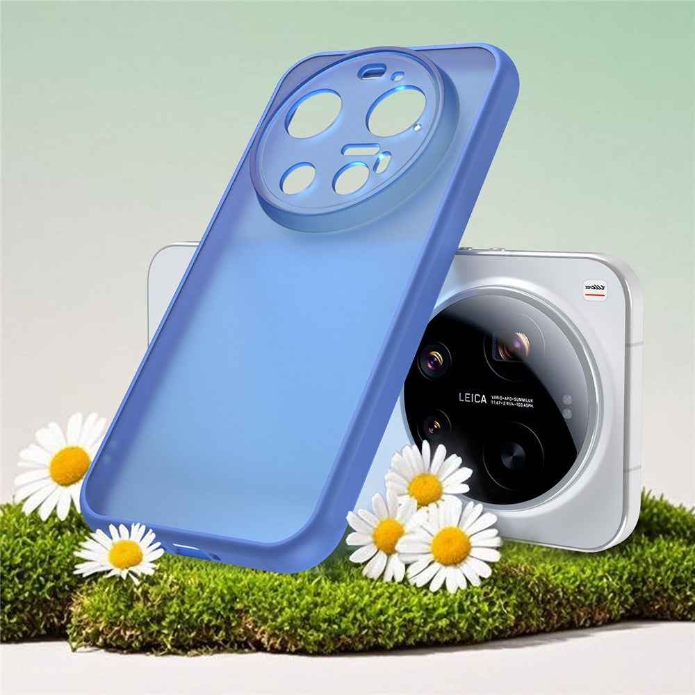 For Xiaomi 17 Ultra 5G Case Drop Proof Airbags Frosted Translucent PC + TPU Phone Back Cover - Baby Blue