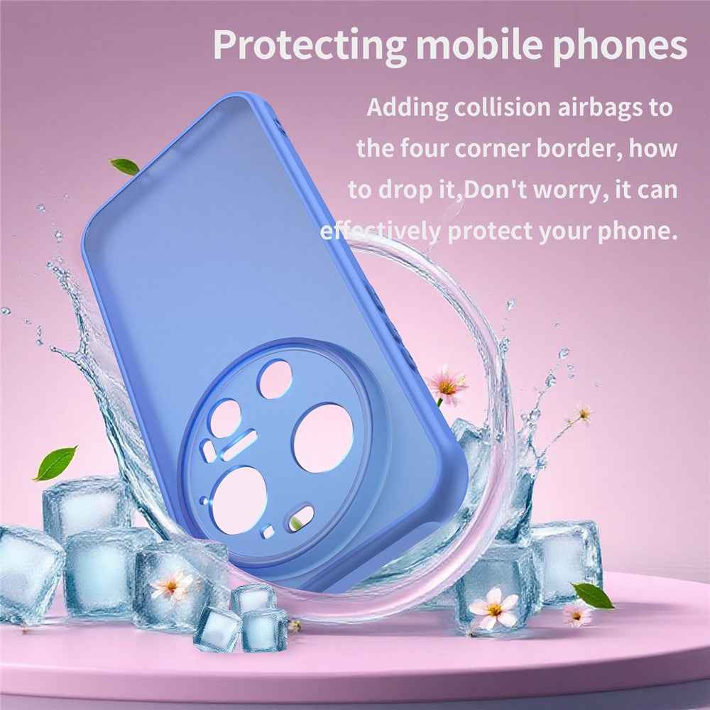 For Xiaomi 17 Ultra 5G Case Drop Proof Airbags Frosted Translucent PC + TPU Phone Back Cover - Baby Blue