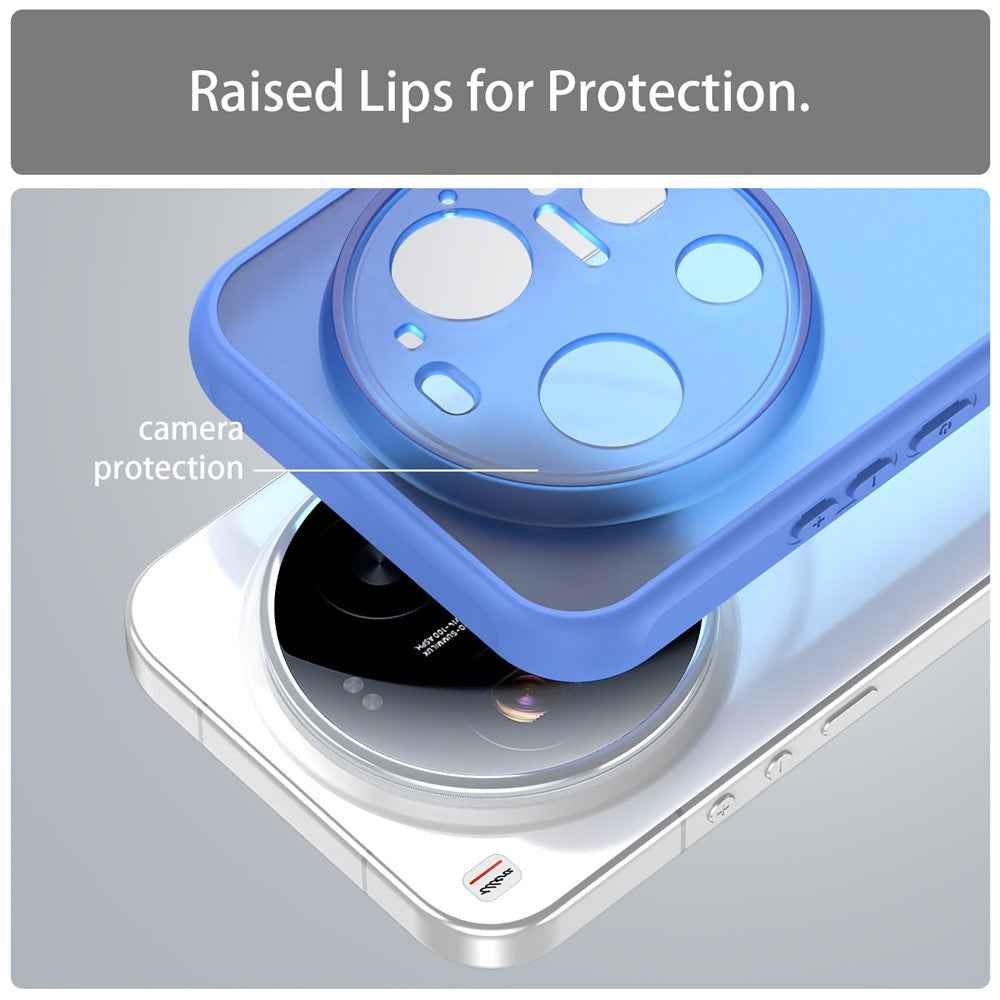 For Xiaomi 17 Ultra 5G Case Drop Proof Airbags Frosted Translucent PC + TPU Phone Back Cover - Baby Blue