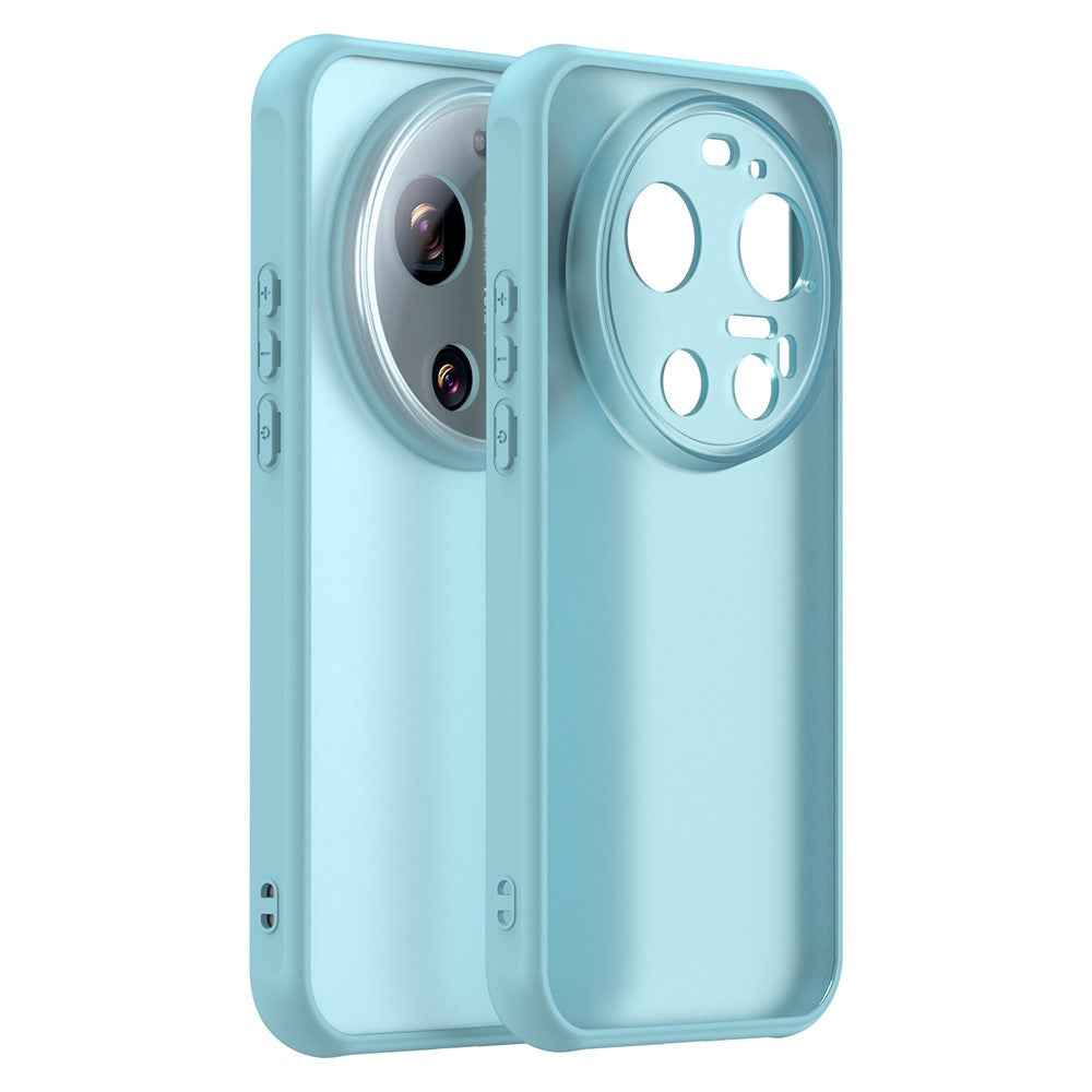 For Xiaomi 17 Ultra 5G Case Drop Proof Airbags Frosted Translucent PC + TPU Phone Back Cover - Light Green