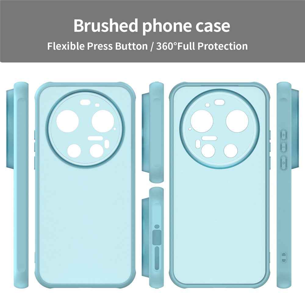 For Xiaomi 17 Ultra 5G Case Drop Proof Airbags Frosted Translucent PC + TPU Phone Back Cover - Light Green