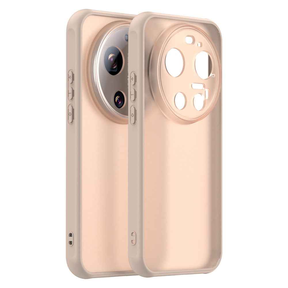 For Xiaomi 17 Ultra 5G Case Drop Proof Airbags Frosted Translucent PC + TPU Phone Back Cover - Orange