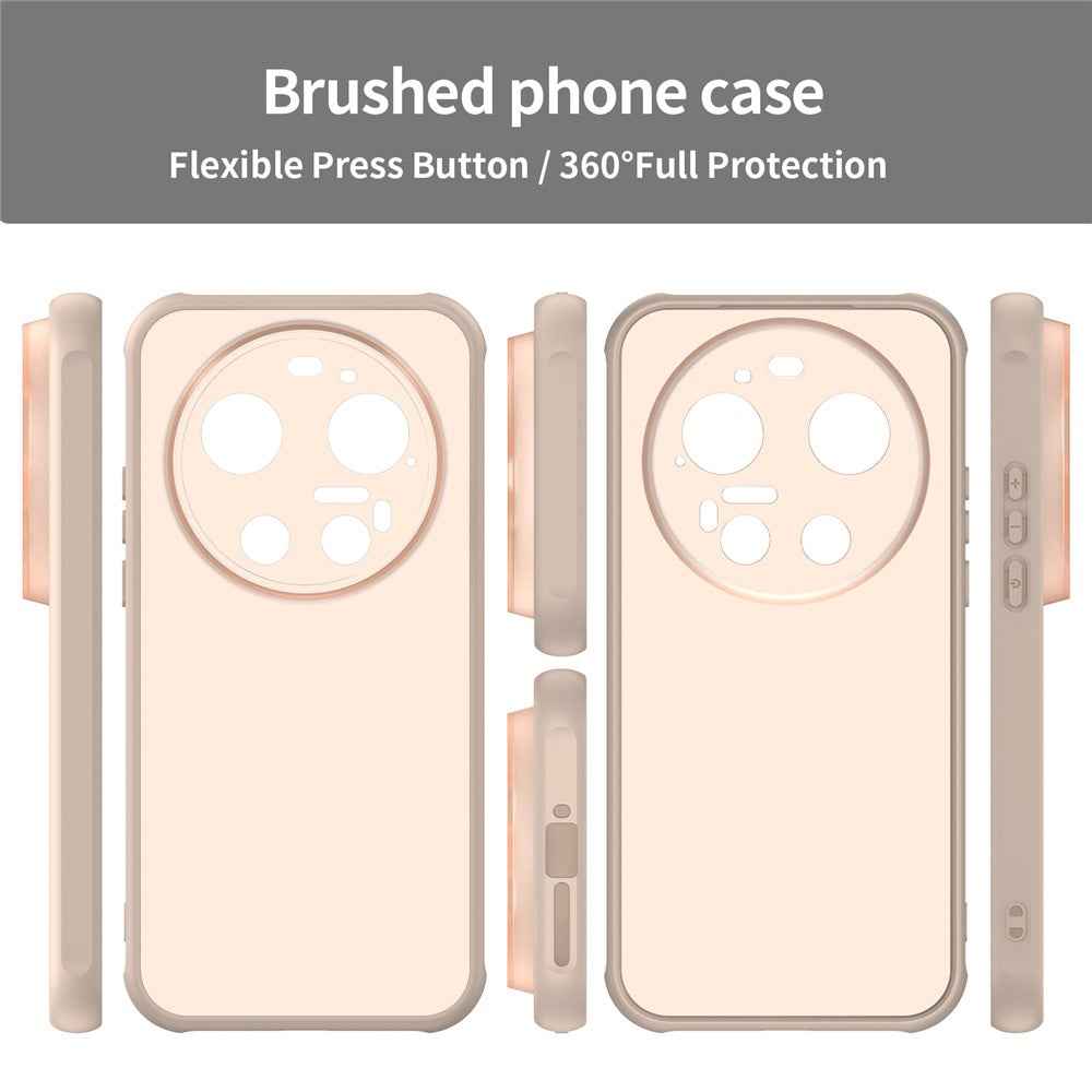 For Xiaomi 17 Ultra 5G Case Drop Proof Airbags Frosted Translucent PC + TPU Phone Back Cover - Orange