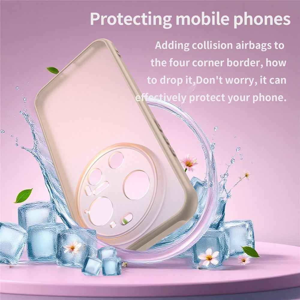 For Xiaomi 17 Ultra 5G Case Drop Proof Airbags Frosted Translucent PC + TPU Phone Back Cover - Orange