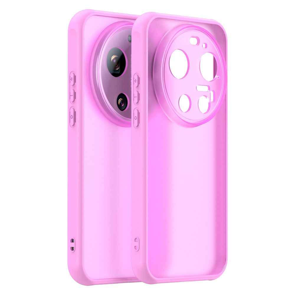 For Xiaomi 17 Ultra 5G Case Drop Proof Airbags Frosted Translucent PC + TPU Phone Back Cover - Light Purple