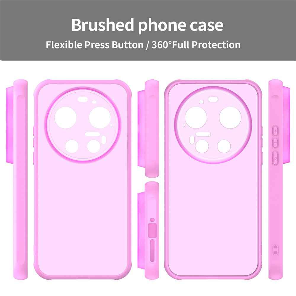 For Xiaomi 17 Ultra 5G Case Drop Proof Airbags Frosted Translucent PC + TPU Phone Back Cover - Light Purple