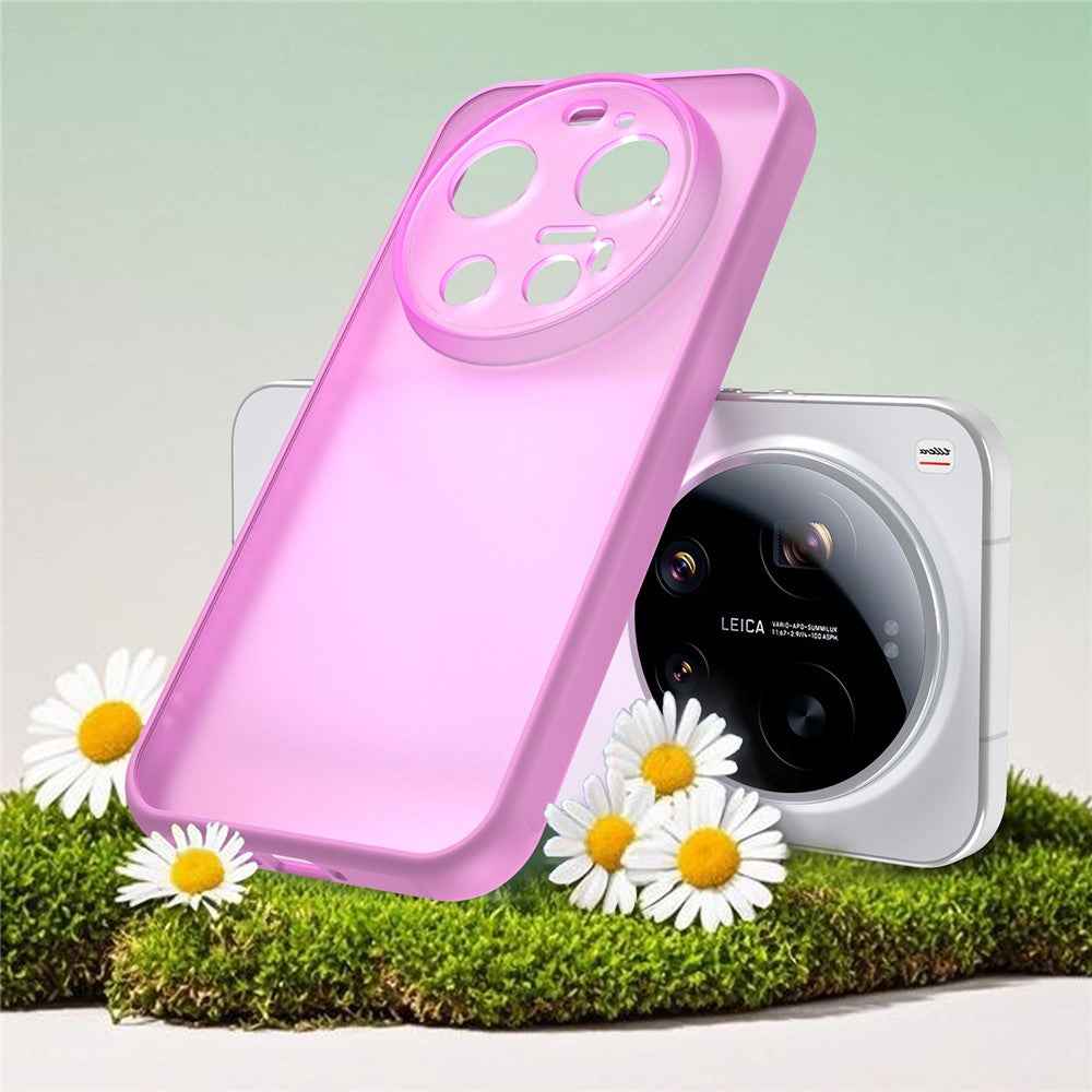 For Xiaomi 17 Ultra 5G Case Drop Proof Airbags Frosted Translucent PC + TPU Phone Back Cover - Light Purple