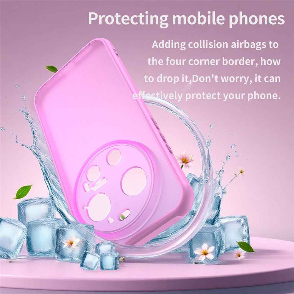 For Xiaomi 17 Ultra 5G Case Drop Proof Airbags Frosted Translucent PC + TPU Phone Back Cover - Light Purple